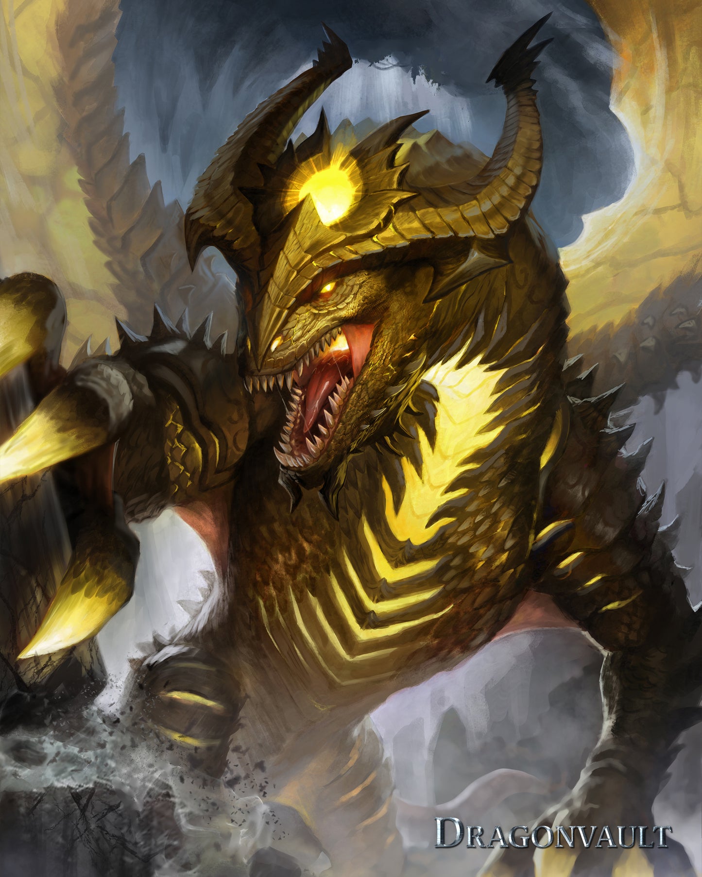 Gold Dragon Art Print